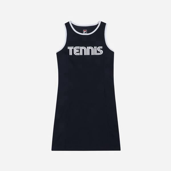 Fila Line Tennis Women's Dresses - Navy,NZ 467-8429